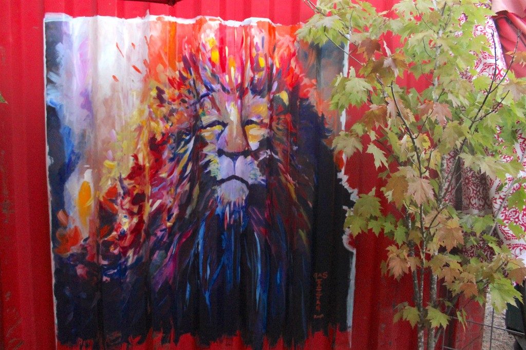Lion mural finished.