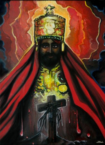 "SelassieIChrist" Oil on Canvas