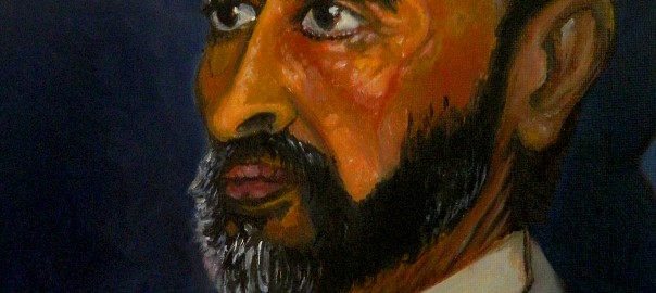 "Selassie in oil, profile"