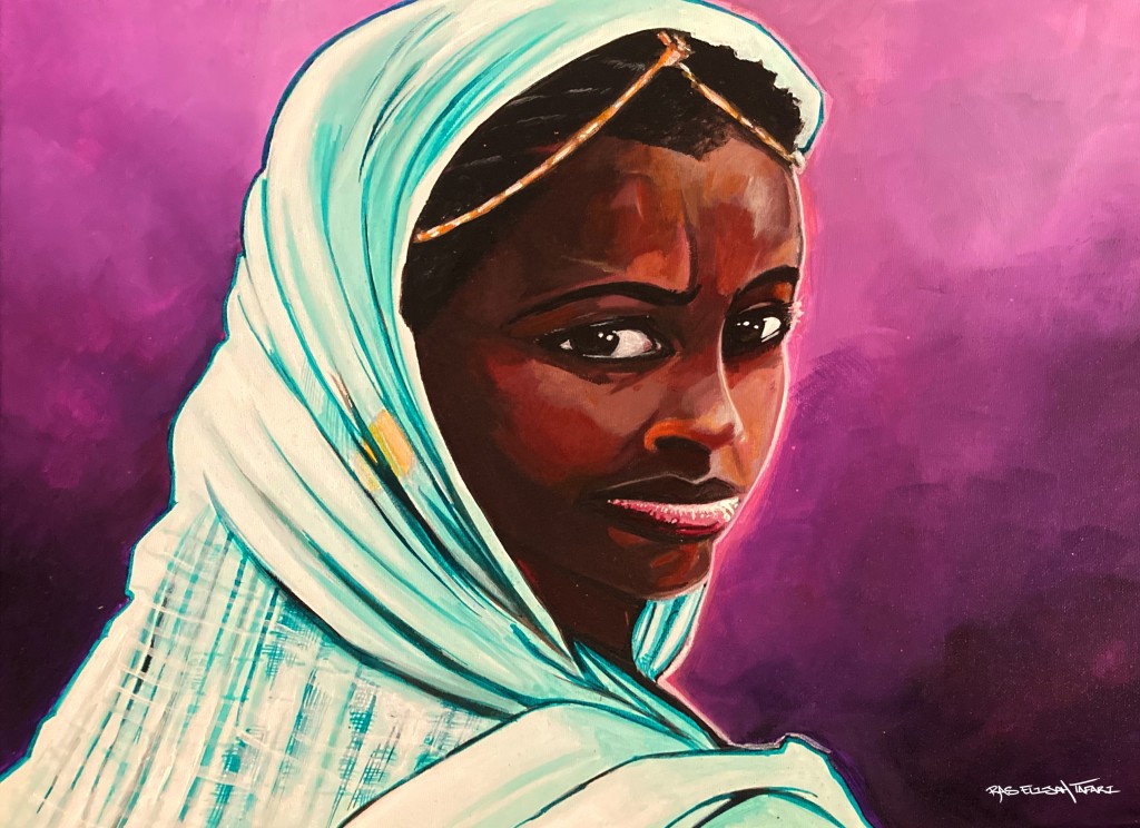 Ethiopian Girl in Purple