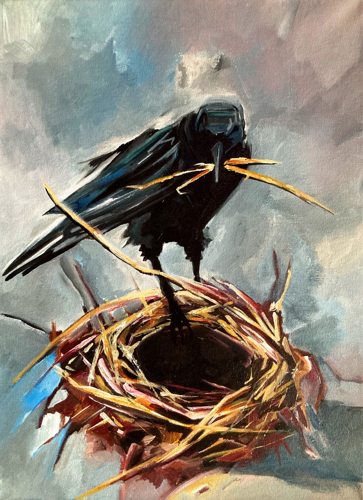 Crow Building the Nest